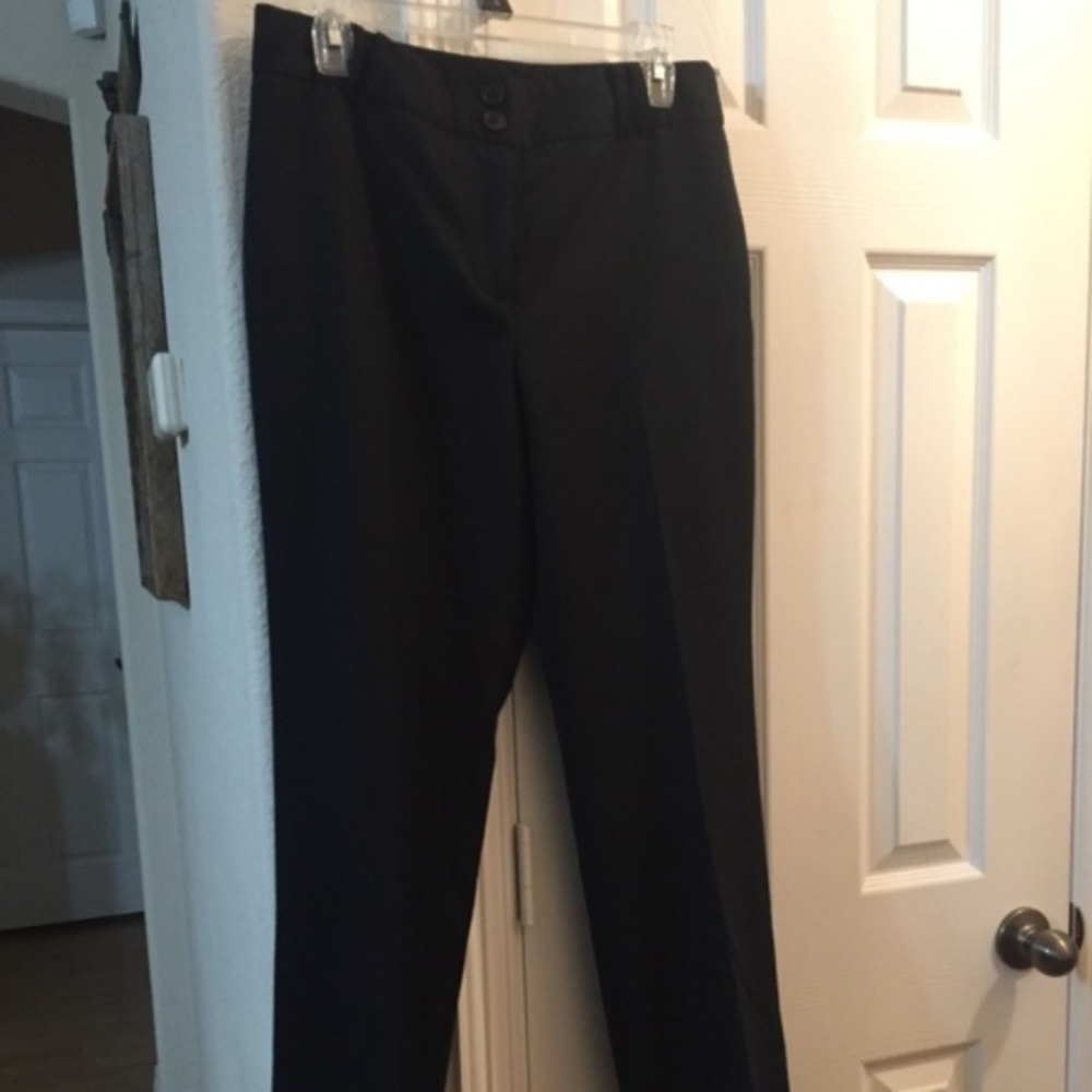 Ann Taylor Loft black wool ‘ANN' fit dress pants 6